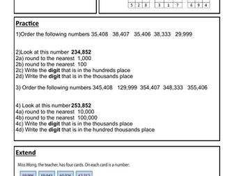 WRM - Year 7 - Place Value - Homework