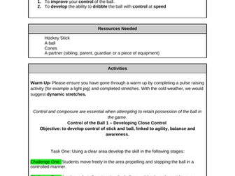 Hockey Skill Drill Challenge: Control & Dribbling