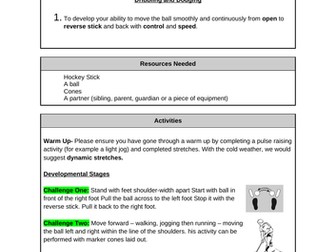 Hockey Skill Drill Challenge: Dribbling and Dodging