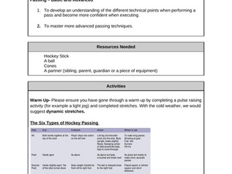 Hockey Skill Drill Challenge: Passing – Basic and Advanced