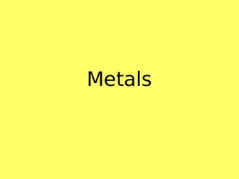 Reactions of metals