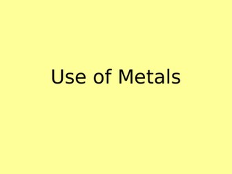 Uses of metals