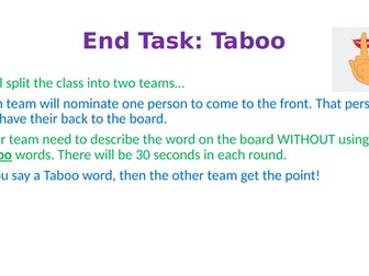 Taboo Game on Dystopian Fiction and Punctuation