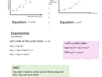 Everything you need to know - Regression, Correlation Edexcel Yr2 Statistics