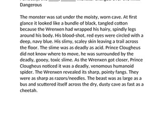 Mythical beast character description unit