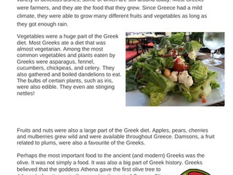 Greek Food Guided reading unit