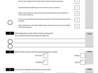 Olympic Games Guided reading unit