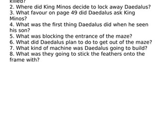 Daedalus and Icarus Guided reading Unit