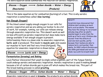 Aerobic and Anaerobic Respiration