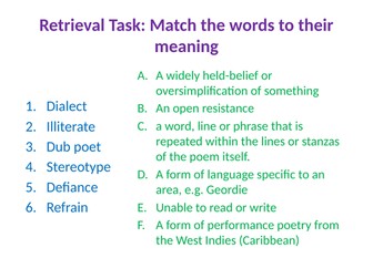 "No Problem" by Benjamin Zephaniah PPT for A-level AQA Poetry Theory and Independence (Full Lesson)