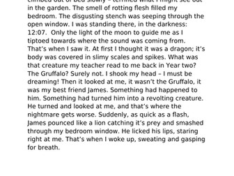 A Monster Calls Short Story Text Y6