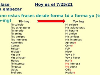 Speaking Practice (Sobre la educación y el instituto)