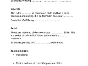 Unit 2 Practical Sports Performance (Technical/Tactical)