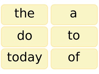 Year 1 and Year 2 High Frequency Flash Cards