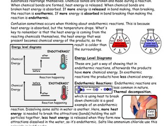 Exothermic and Endothermic Reactions