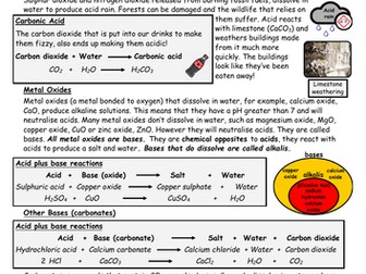 Metal and Non-metal Oxides