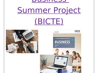 Cambridge Technicals Business - Summer project (Y11toY12)