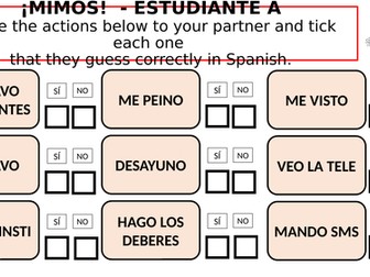 Spanish Charades and SuperMario Translation Challenge Game