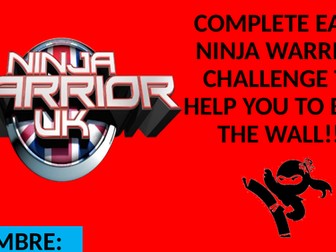 Spanish Ninja Warrior Style Worksheets