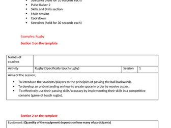 Example Sport Session Plan