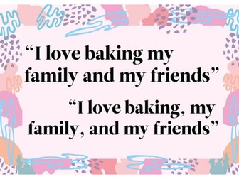 Commas and apostrophes