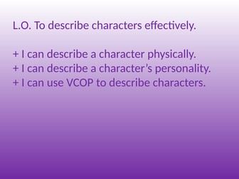 Describing characters