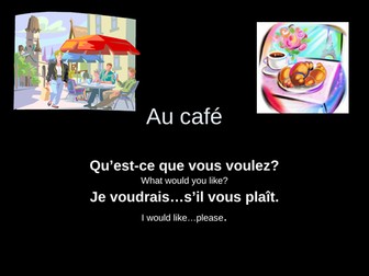 Au cafe - French lesson