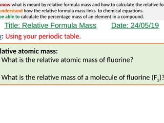 Relative formula mass