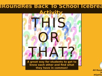 THIS OR THAT Activity | Icebreaker