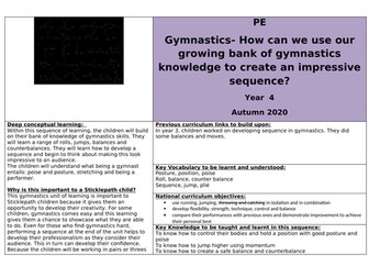 Year 3-4 Gymnastics Medium Term Planning