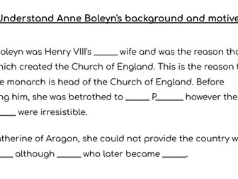 UKS2 Tudors - who was Henry VIII's most influential wife? lessons, model and sentence starters