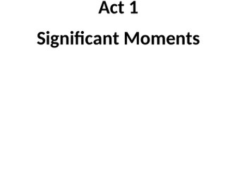 An Inspector Calls Significant Moments (OCR 9-1 GCSE)