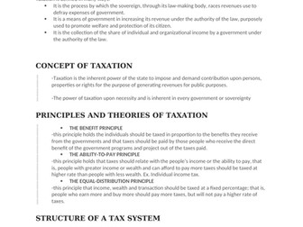 TAXATION