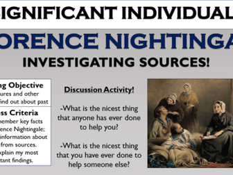 Florence Nightingale - Exploring Sources - KS1 History Lesson!
