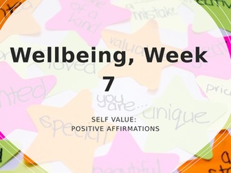 Wellbeing ppt - self value