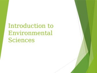 Introduction to Environmental Sciences