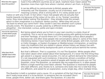 4 week Identity Poetry unit - year 7