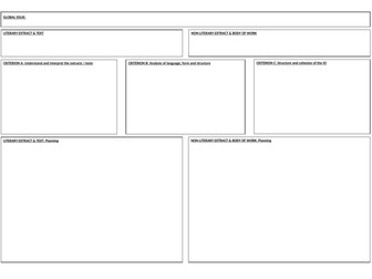 Individual Oral Planning Sheet - IB Language A: Language and Literature