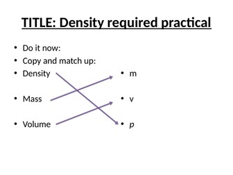 Density irregular shaped objects