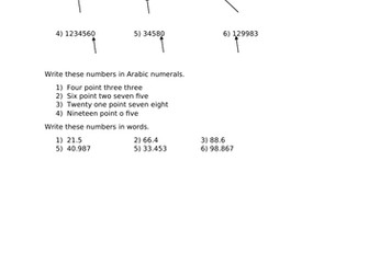 Place Value of Decimals