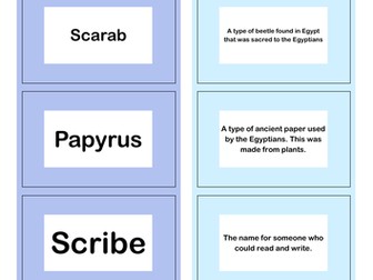 Vocab Card Game Ancient Egypt