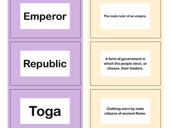 Vocab Card Game Romans