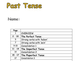 German KS4: Past Tenses for GCSE