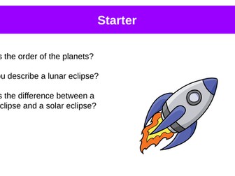 KS3 Asteroid Experiment (Space Topic)