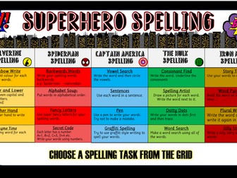 Superhero Spelling