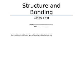 Structure and Bonding Assessment