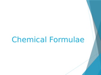 Chemical Formulae Presentation