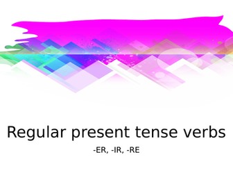 Regular Present Tense French