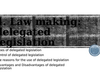 4. Delegated Legislation