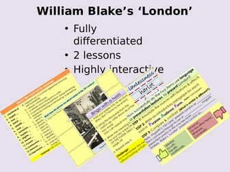 William Blake: London, differentiated
